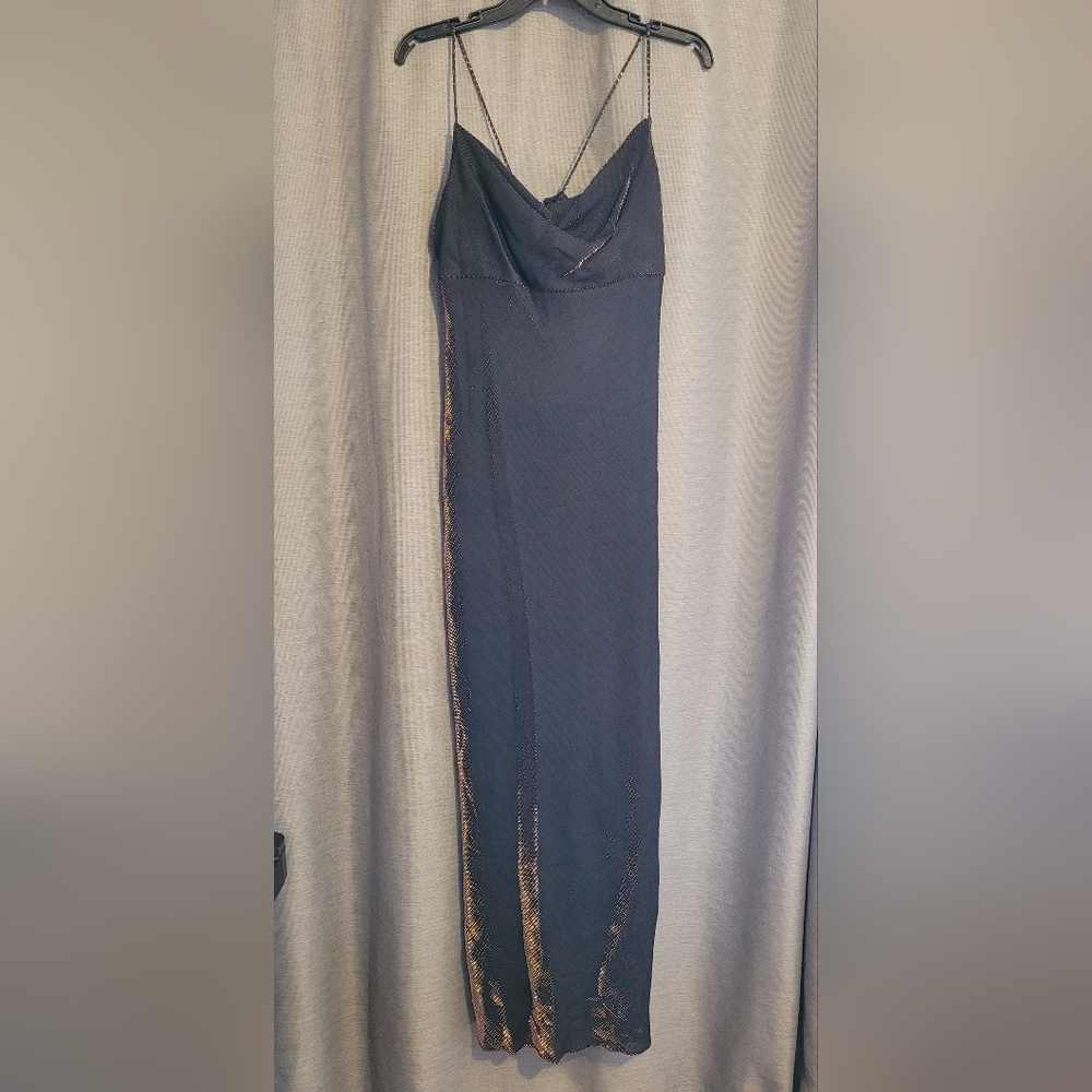 Size 12 White House Black Market gold and black formal dress